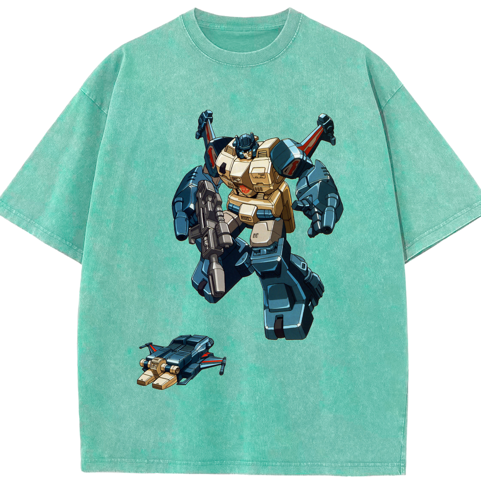 （画像用）  綿100% ヴィンテージ風 半袖Tシャツ（フロントプリント）